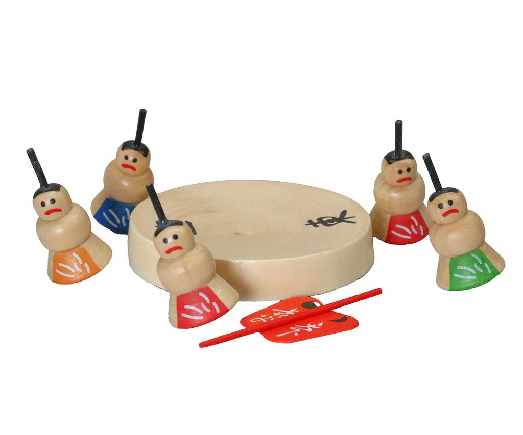 Traditional Wooden Sumo Wrestler 30 Pieces Toys, (Commercial Use)
