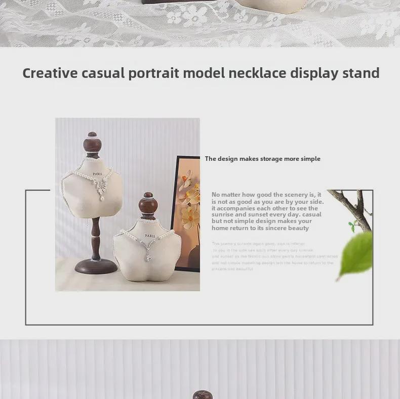 Elegant Necklace Stand: Desktop Jewelry Rack & Display