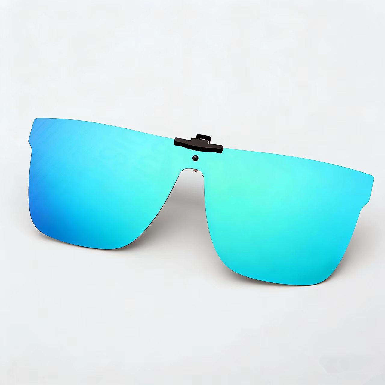 Unisex Polarized Clip-on Sunglasses for Myopia: Flip-up Large Frame for Cycling & Fishing Night Vision Lens [Polarized]
