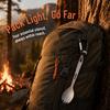 2 Pcs With Bottle Opener Pure Titanium Spork With Tail Hook Outdoor Spork  For Hiking