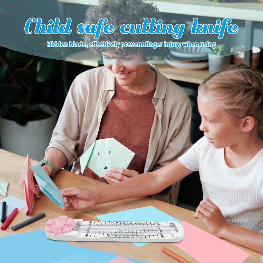 Portable Paper Trimmer 4-in-1 Craft Paper Cutter Multi-Function Scrapbooking Tool For Cutting Paper Photos Scrapbook Postcard