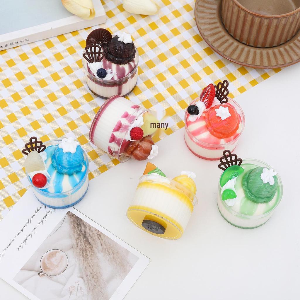 Miniature Cream Cake with Jam and Fruit Design Refrigerator Magnet