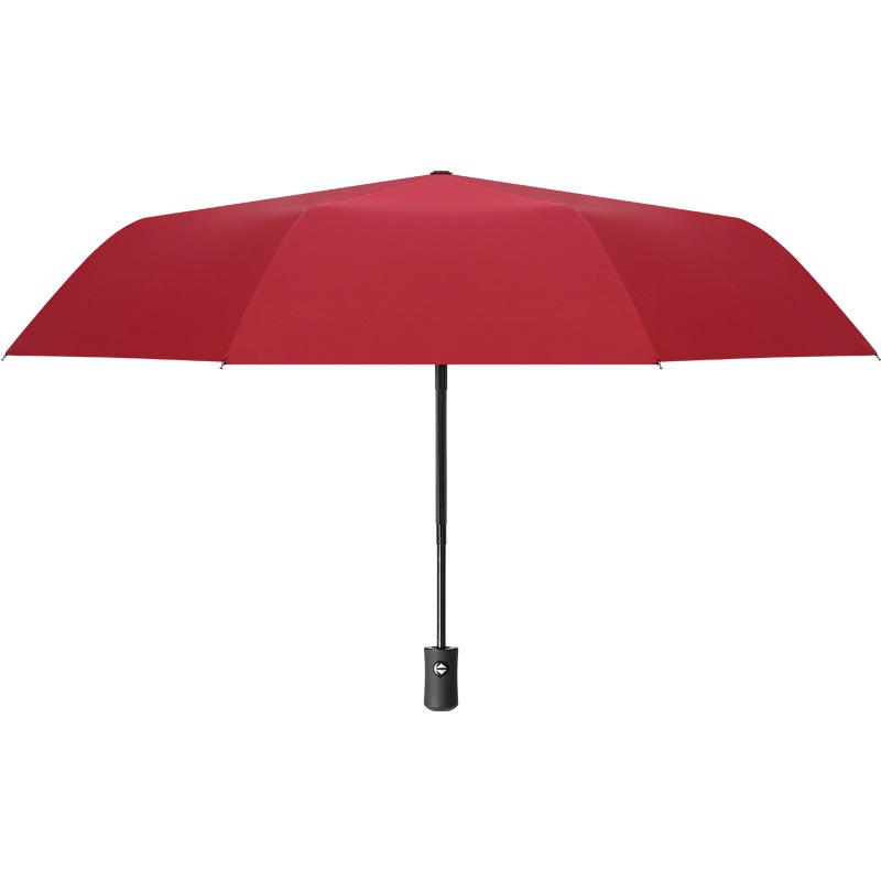 Creative automatic umbrella vinyl parasol three fold sun umbrella umbrella can brush umbrella