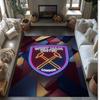 Tappeto in Velluto di Cristallo con Stampa del West Ham United Football, Comodo Assorbente d'Acqua Antiscivolo Tappeto per Pavimenti Interni