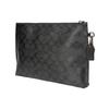 New COACH Pouch Coated Canvas With Smooth Leather Wrist Bag Clutch Tubas Men's Charcoal Black Monogram 39763-N3A