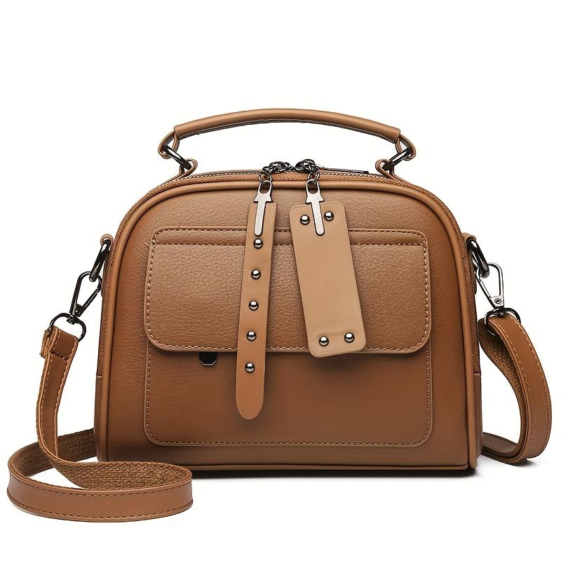 New Fashiable Women's Versatile Bag, Multi-layer Large Capacity Shoulder Bag, Simple Casual Leather Crossbody Bags