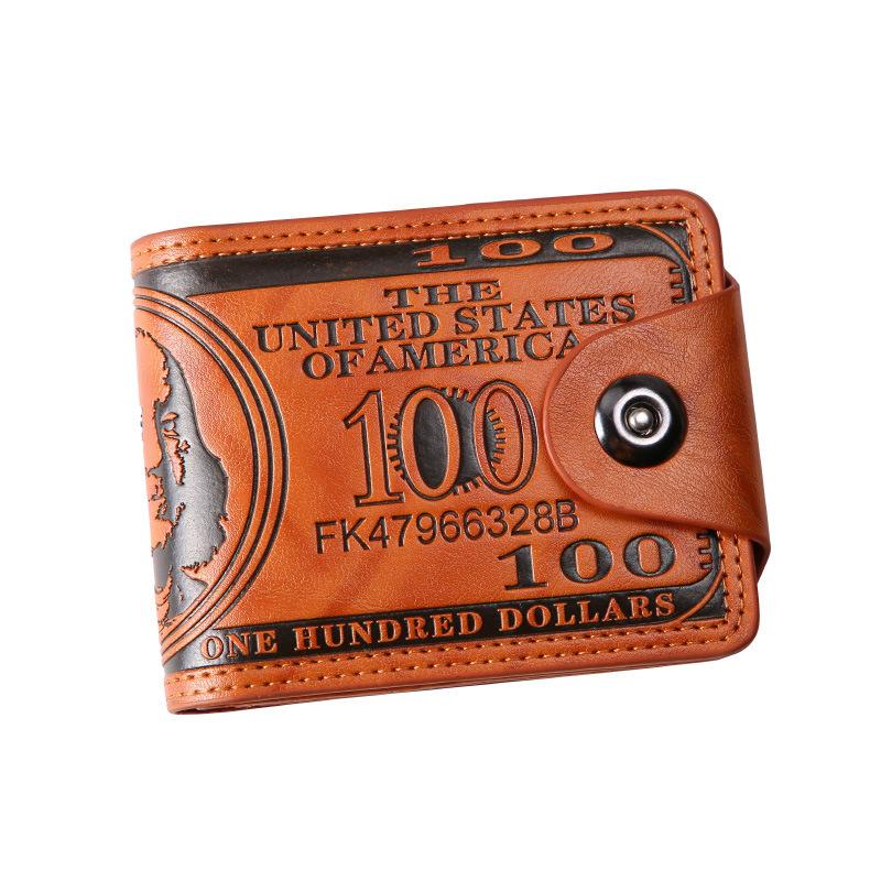 Men's Wallet Dollar Pattern Ultra Light Bag Multifunctional Retro Multi-Card Position