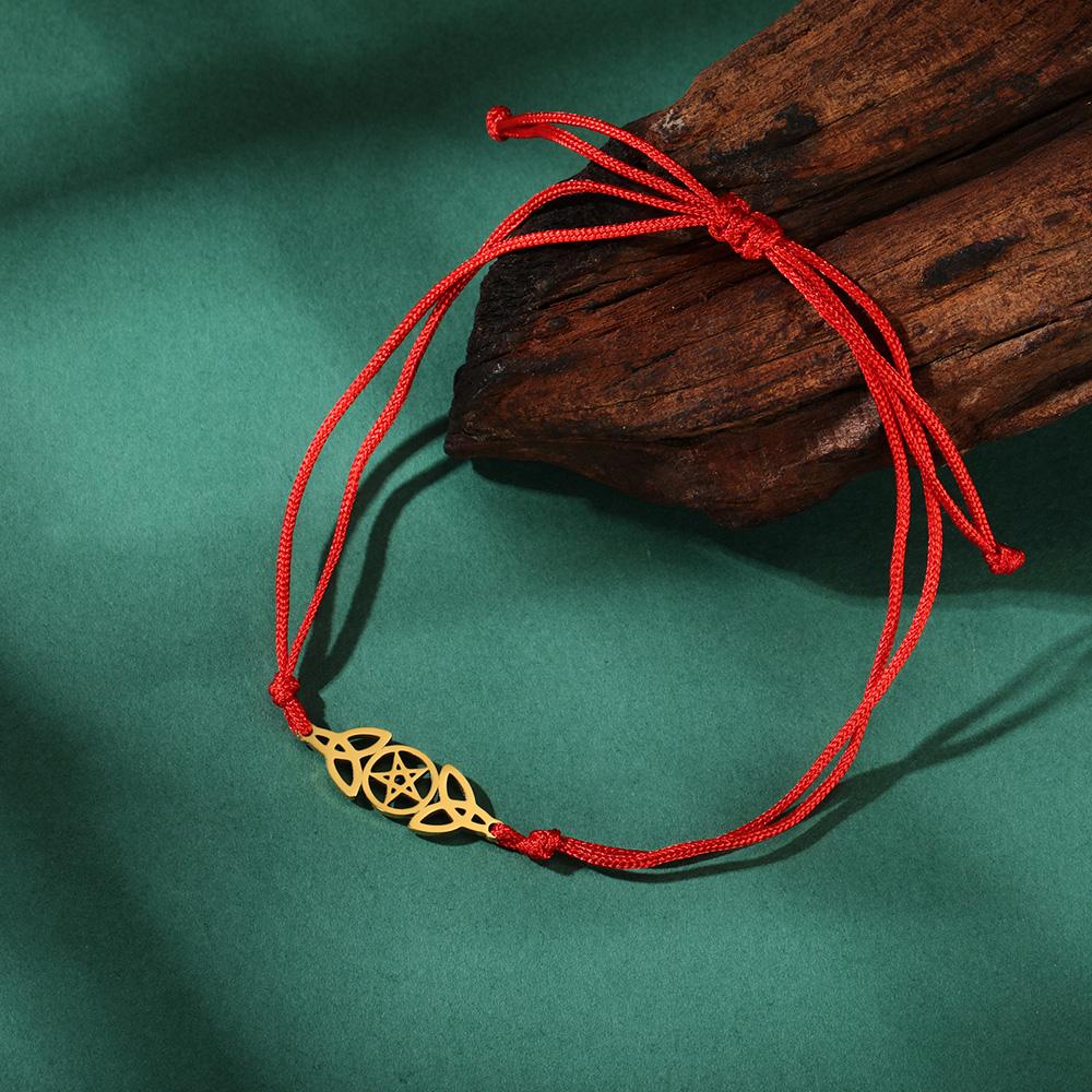 Dawapara Vintage Pentagram Bracelet Sun Supernatural Pentacle Charm Bracelet Wiccan Couple Jewelry Stainless Steel Gift