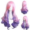 Gradient Color Cosplay Anime Wig - Coswear In Harajuku Style, Colorful Girl Long Curly Headgear, Lolita Style