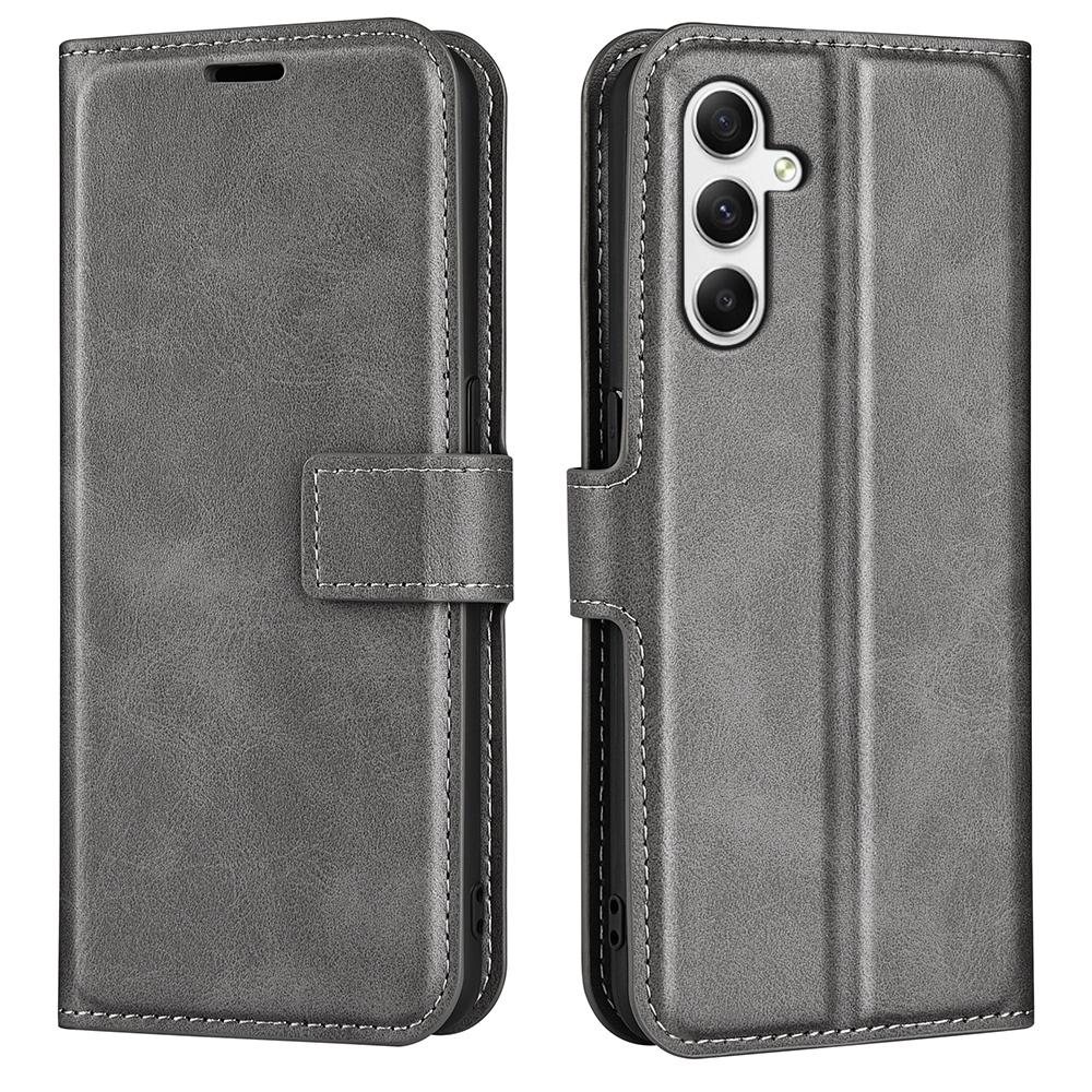 

For Samsung Galaxy A35 5G Case Collection Flip Shockproof PU Leather Phone Cover Grey