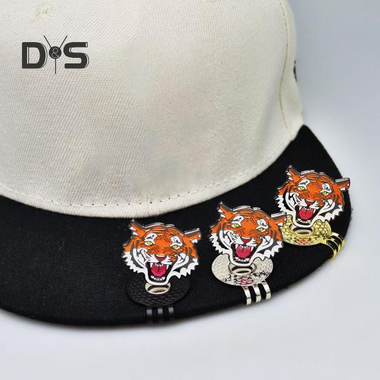 Tiger Golf Ball Marker with Hat Clip Magnetic Metal Golf Ball Marker Hat Clip Golfing Accessory for Men And Women