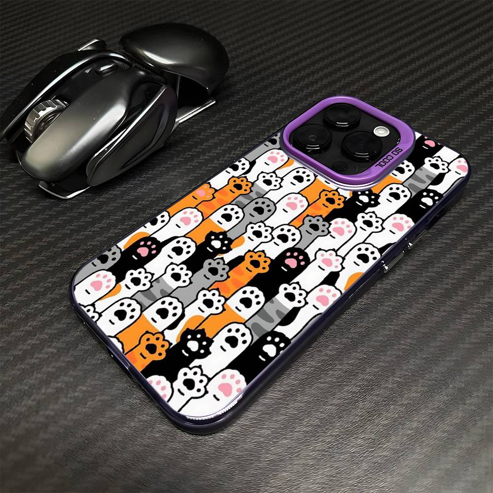 A Lot Of Cats Phone Case For iPhone17,16,15,14,13,12,11 Plus,Pro Max Purple Matte Shockproof Cover