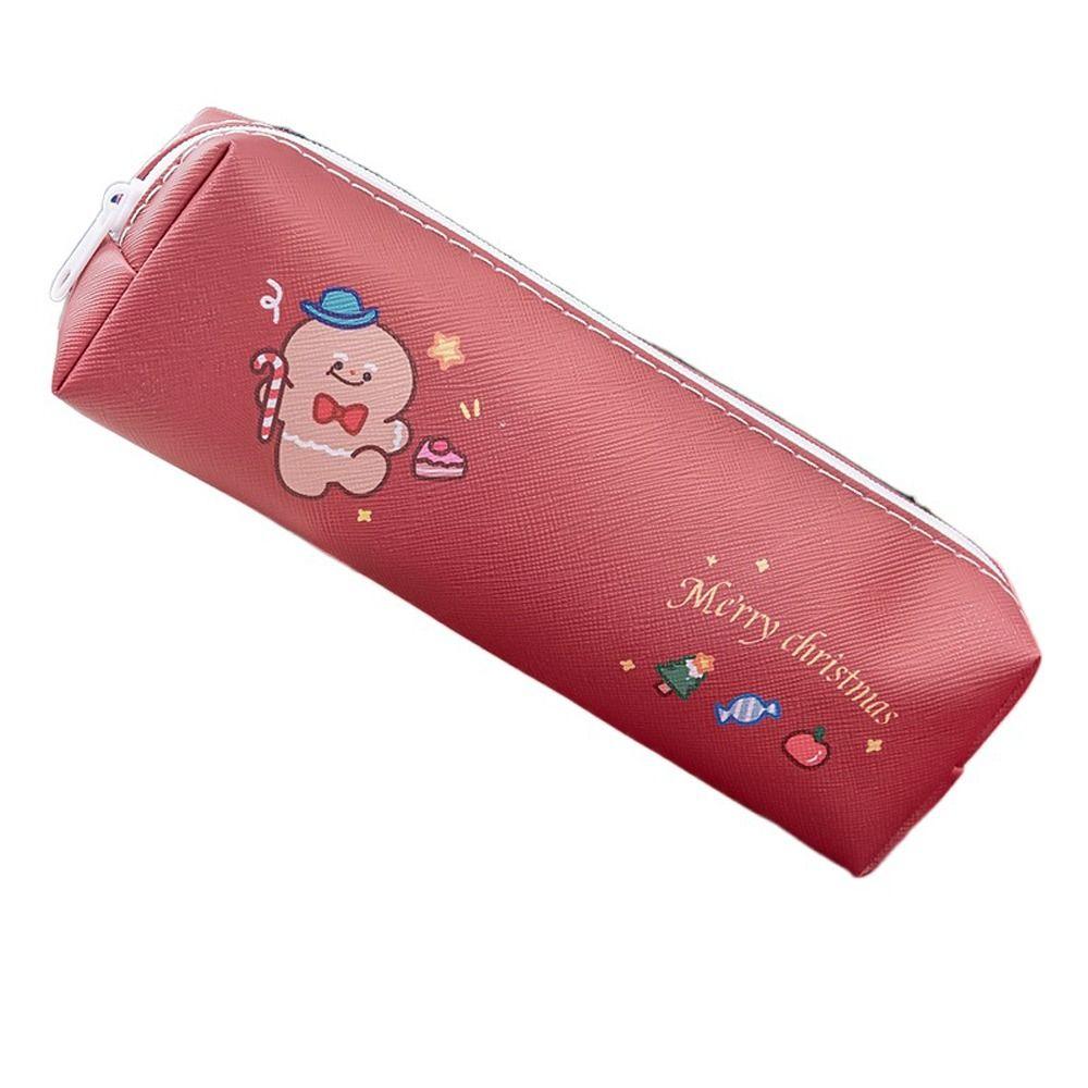 

Supplies Children Pencil Pouch Christmas Pencil Bag Storage Bag Student Gift Cartoon Pencil Case червоний