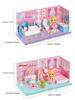 Miniatures House Kit Girls Toys Doll House Mini Room Simulated Bedroom Bathroom Kitchen Study Furniture Play House Toys for Kids