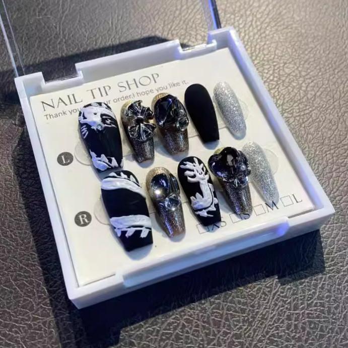 

Ручная работа, накладные ногти, модный, повседневный, простой, изысканный, классический стиль ногтей, патч L