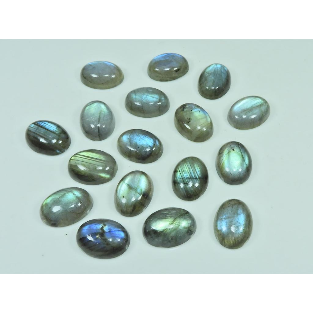 12X16MM Natural Labradorite Oval Cabochon Loose Gemstone 18 Pcs Lot 156Cts. C-3116