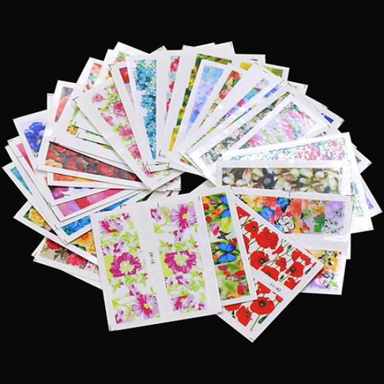 50 ark vannmerkeklistremerker Midlertidige tatoveringer DIY Nail Art Tips Manikyrdekaler