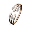 Accessories Fashion Light Luxury Micro-paved Zirconia Women's Shrapnel Open Bracelet