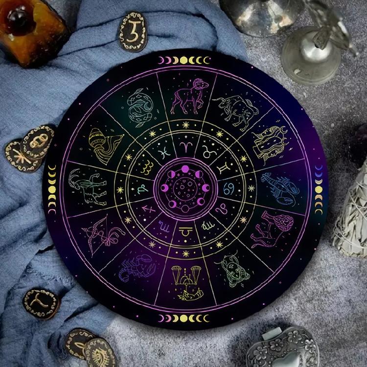 Constellations Astrology Pendulums Mat Tarots Rubber Tablecloth Desk Decoration Tarots Card Pad Pendulums Ceremony Mat