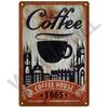 Letrero de Metal Decoración Retro Café Vintage Letrero de Lata Placa Placa de Metal Arte de Pared Pósters Para Cocina Bar Cafetería Habitación Pintura de Hierro Retro