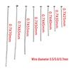 Gold Vacuum-Plated Colorfast Stainless Steel T-Pin for Jewelry and Beading DIY Projects