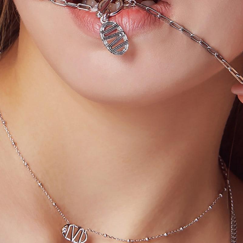 METROCITY JEWELRY Anello Sterling Silver White Necklace A231SN1027WPQ