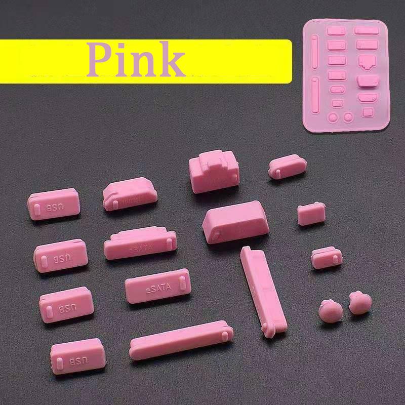 16Pcs/Set Anti-dust Plugs Notebook Computer Port Dust Plugs Laptop Port Dust Covers Stoppers USB Port HDMI RJ45 Interface Cover