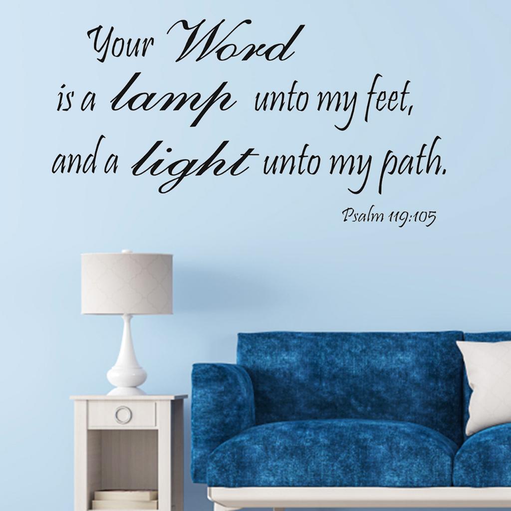 PVC Bible Verse Wall Decals Christian Quote Walls Art Stickers Religious Decor