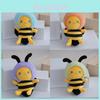 Adorable Plush Honeybee Keychain Cute Cartoon Couple Bag Charm Car Keyring Wholesale