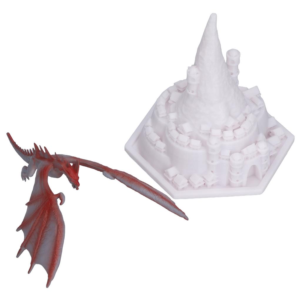LED Volcano Dragon Lamp USB Charging 3D Printed Fire Dragon Night Light for Baby Rooms Bedrooms