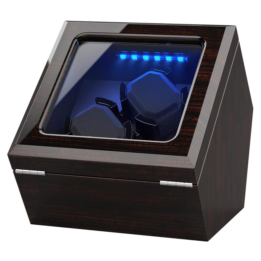 INCLAKE Winding Winds 2 Automatic Watch Watch Watch Winder with LED Equipped with Japanese Mabuchi Quiet For Men and Watches Bark Machine, Watches,