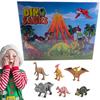 Christmas Cute Toys Advent Calendar Festival Theme Dinosaur Advent Calendar Box with Carpet Cartoon Model Collections Gift Box