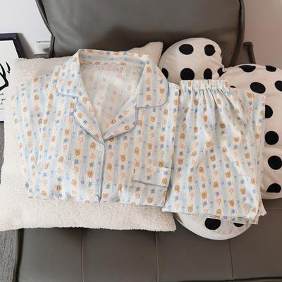 Conjunto de pijama de dos piezas con estampado de oso dulce y lindo, ropa de dormir informal para el hogar que combina con todo, pijamas suaves Y2K para mujer