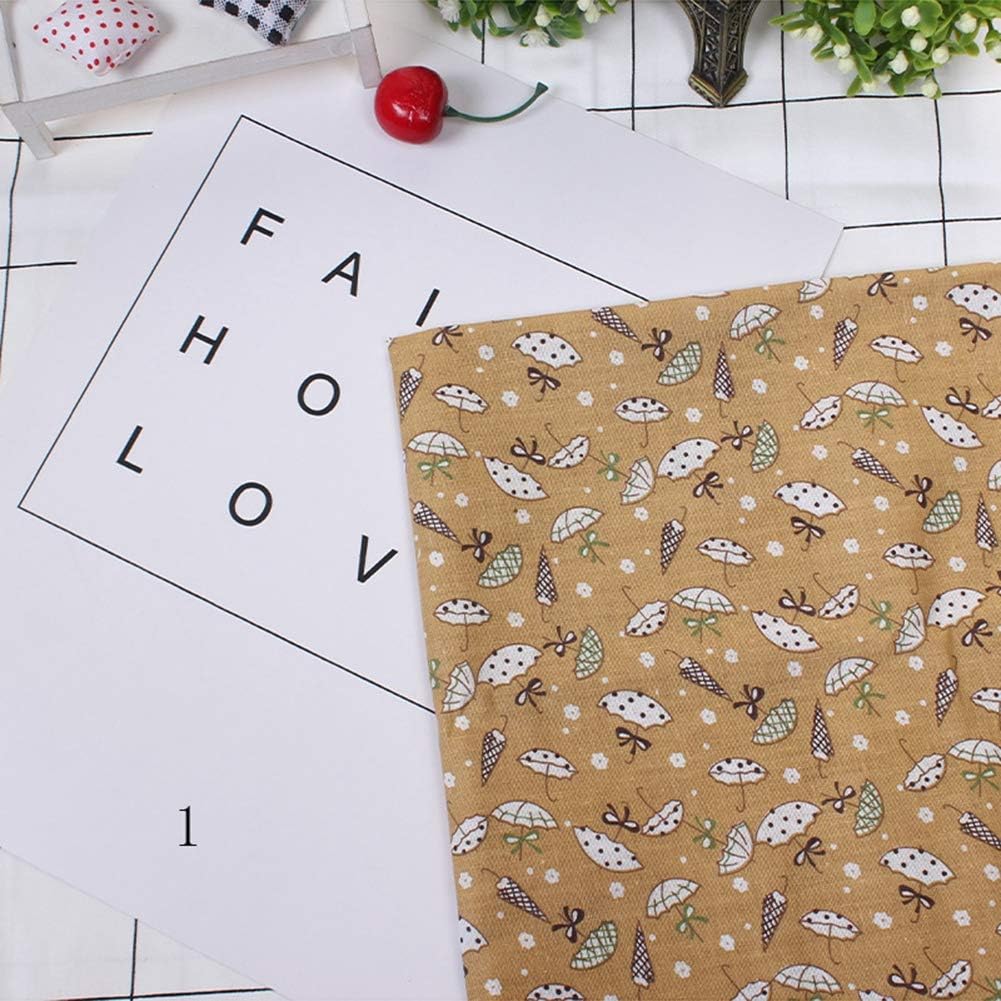 7pcs 50x50cm Cotton Fabrics DIY Floral Dots Assorted Pre-Cut Quarters Bundle Cotton Quilt Fabric Sewing Quilting Patchwork(Brown)