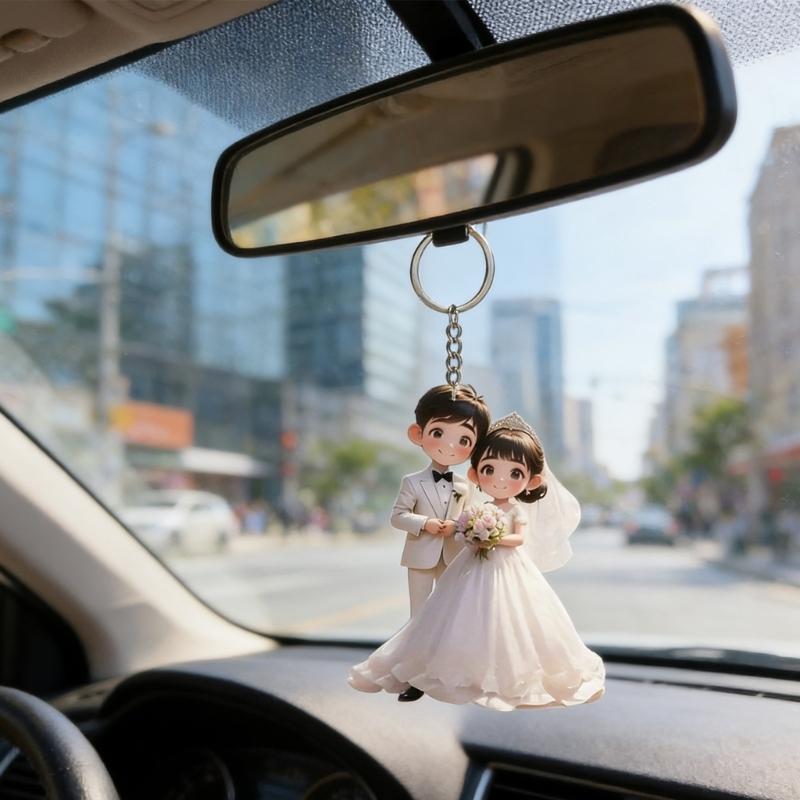 Delightful Acrylic 2D Flat Cartoon Pattern Keychain Pendant Ideal For Car Decoration Or Personal Items Backpack Ornament