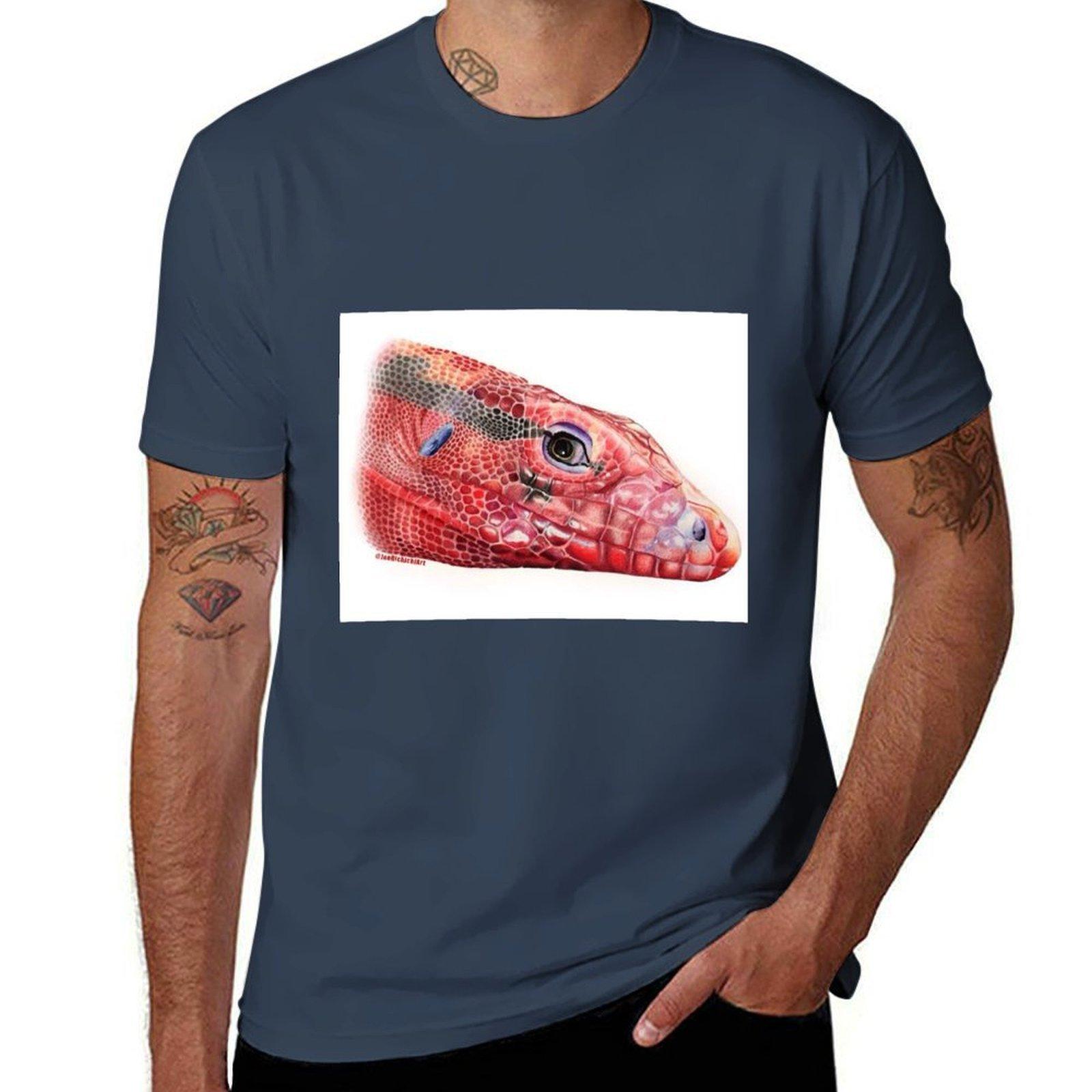 Red Argentine Tegu Tshirt Sporty Casual Quick Dry Tshirt S