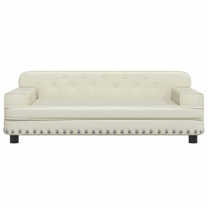 VidaXL Dog Bed, Pet Sofa with Wooden Frame, Basket for Puppies Indoor House, Cream 171877