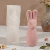 Bow Long-Eared Rabbit Aroma Candle Resin Silicone Mold Diy Small Rabbit Plaster Figurine Mold For Aromatherapy Diy Crafts