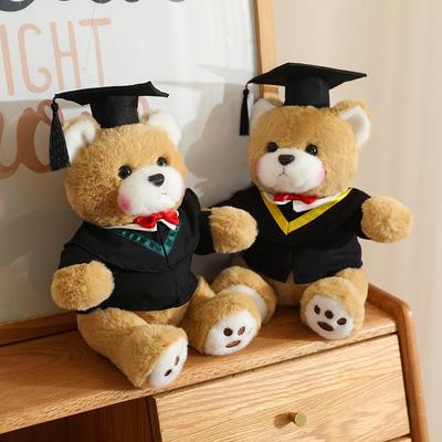 25cm Doktorhut Abschluss Bär Plüschtier Niedliche Kleidung Teddybär Weiche Puppe Jungen Mädchen Studenten Geburtstag Abschlussgeschenk