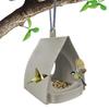 Cabin Design Hanging Bird Feeder Plastic Rain-Resistant Roof Bird Feeding Station Decorative Hut Shape Hummingbird Feeder
