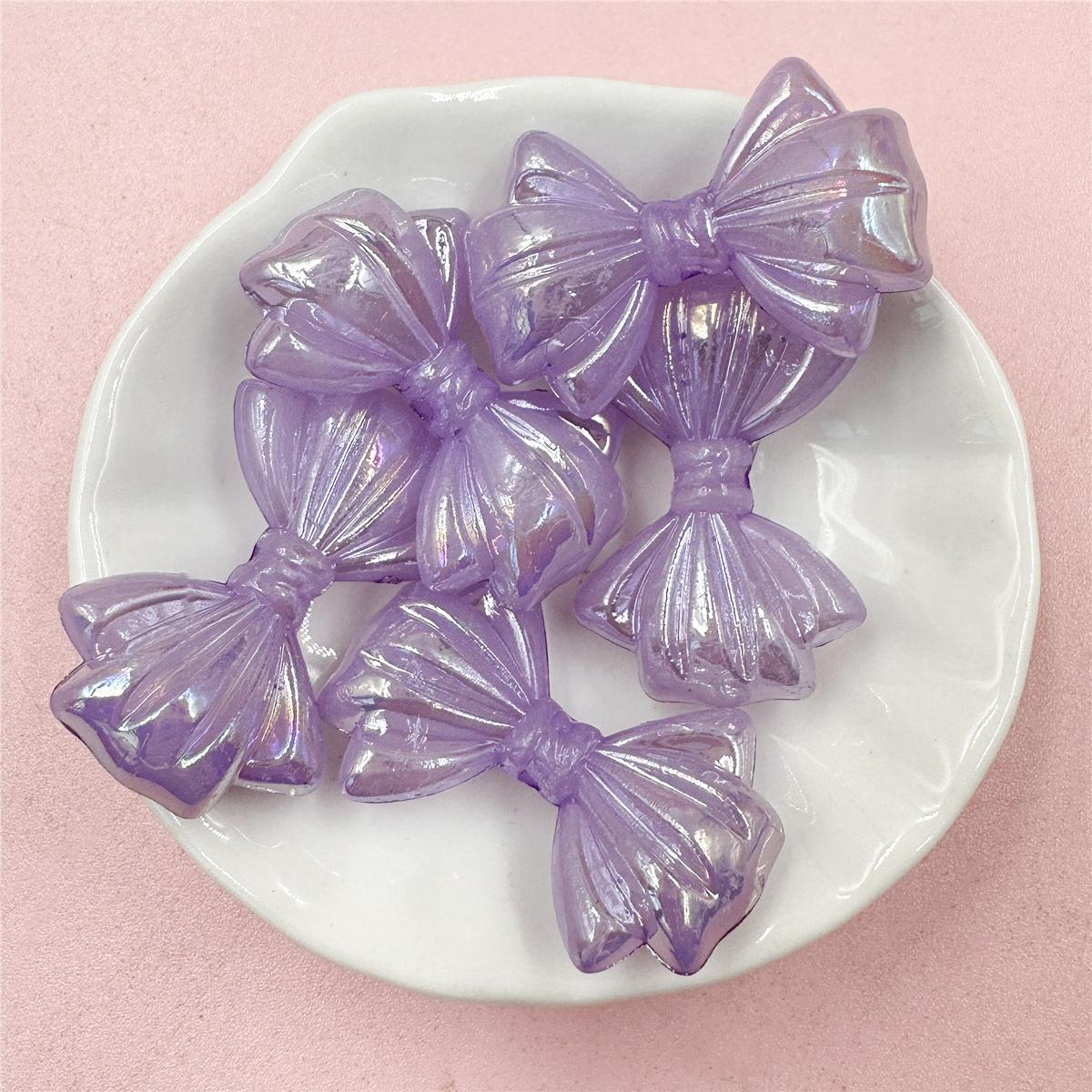 

Аксессуары для браслетов ручной работы «сделай сам», 5 шт., цепочка для мобильного телефона, 23,2*35,5 мм, брелок для ключей, акриловые красочные изысканные бусины в виде бабочки фиолетовый