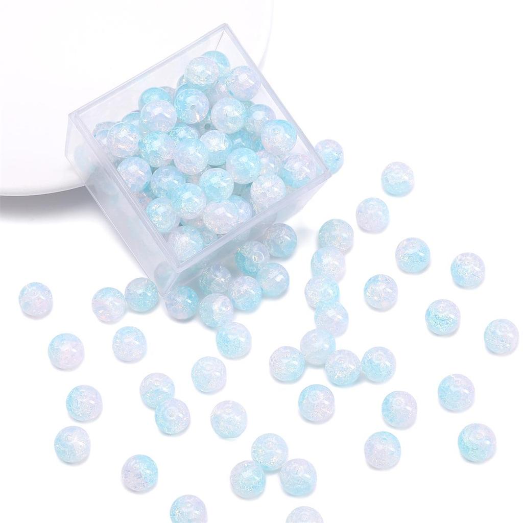 20Pcs Crystal Glass Beads Color Block Loose Spacer Beads for Jewelry Making