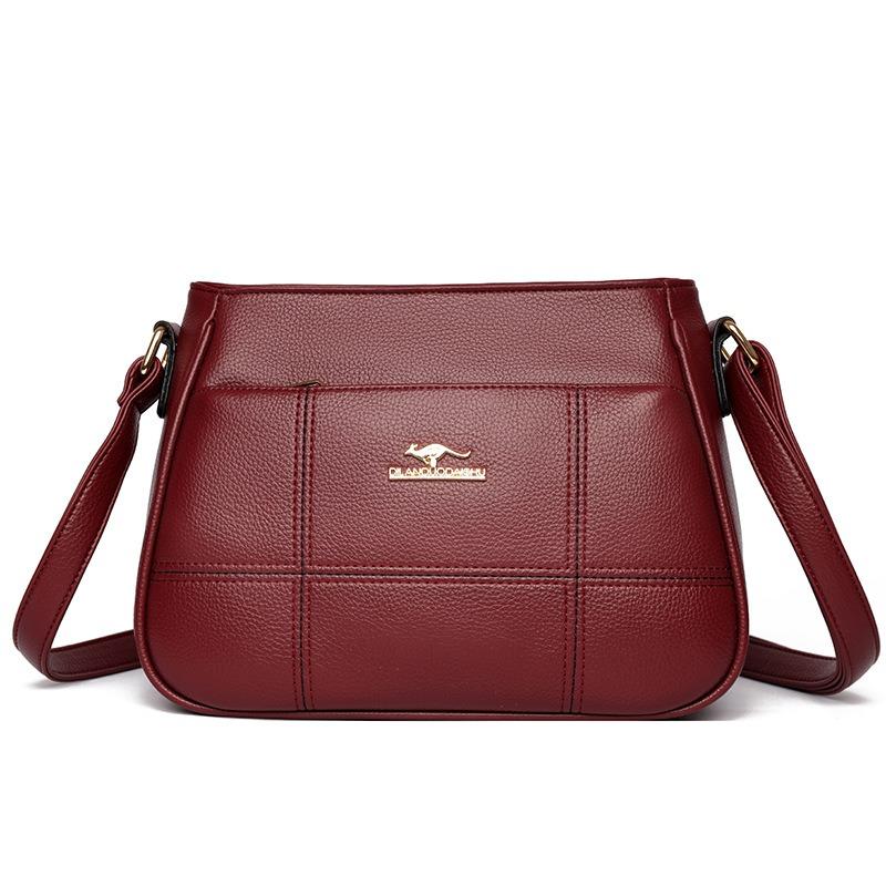 Retro plaid messenger bag large capacity simple shoulder bag commuter texture versatile women tote bag