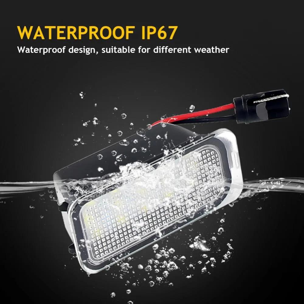 1/2Pcs License Plate Light for Ford KUGA S MAX MONDEO MK4 MK5 MK2 FIESTA 2008-2019 FOCUS ABS Plastic 12V LED Number Signal Light