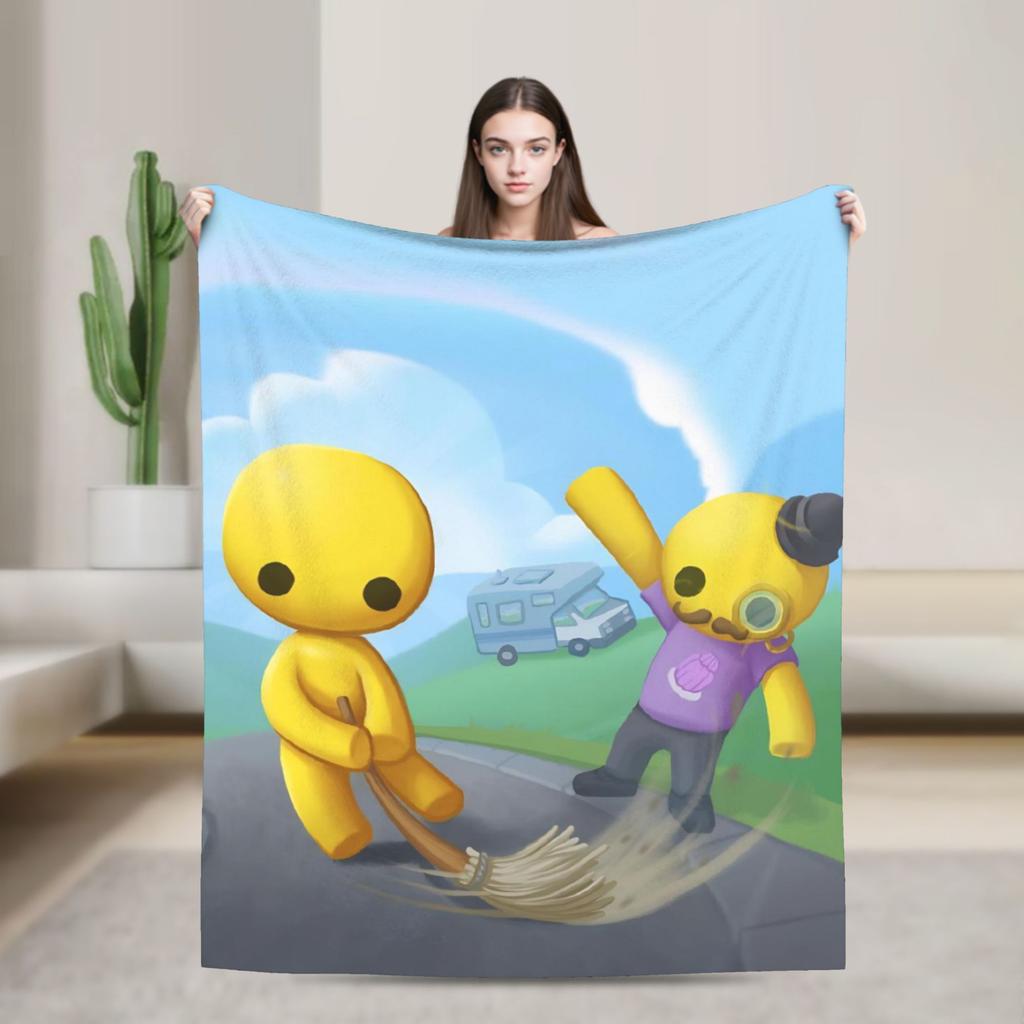 Wobbly Life Sandbox Game Blanket Quality Soft Warm  Throw Blanket Winter Camping Outdoor Fluffy Bedspread