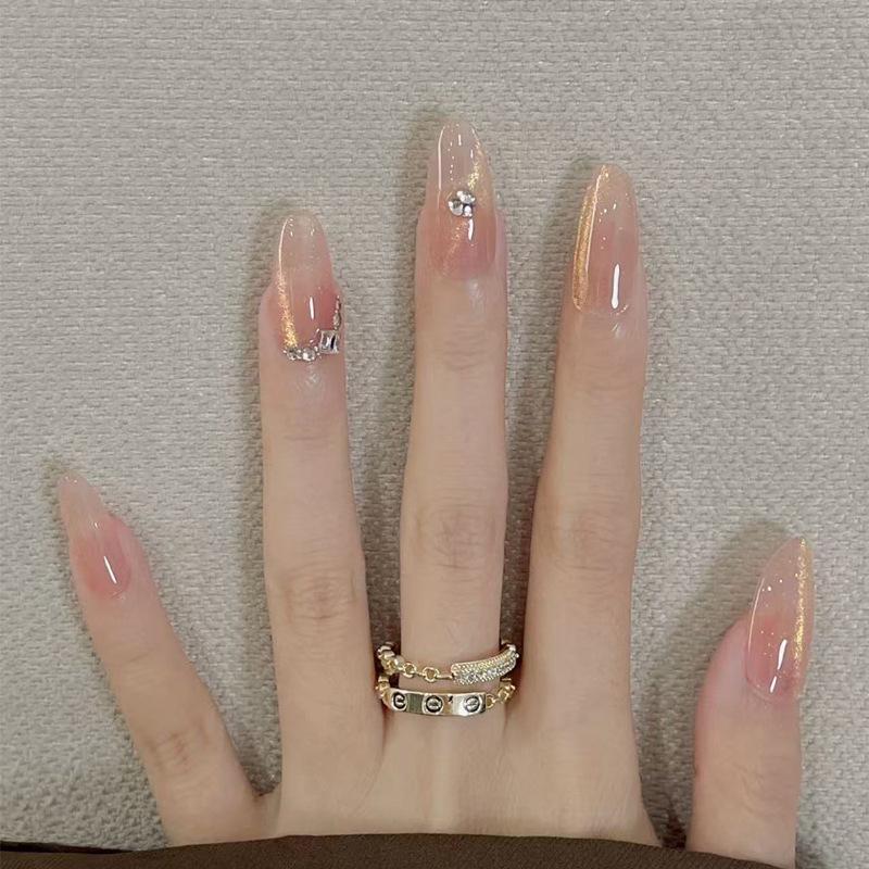 

Градиєнтні золотисті фольговані знімні наклейки для нігтів - Осінньо-зимова колекція