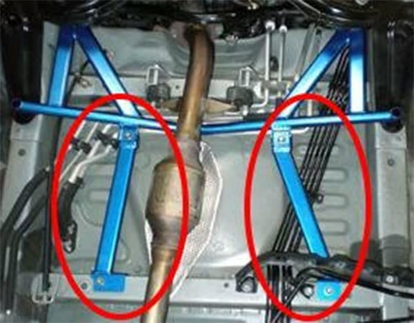 Cusco Power Brace Center for Toyota 815 492 CP (Floor Plus) Noah/Voxy