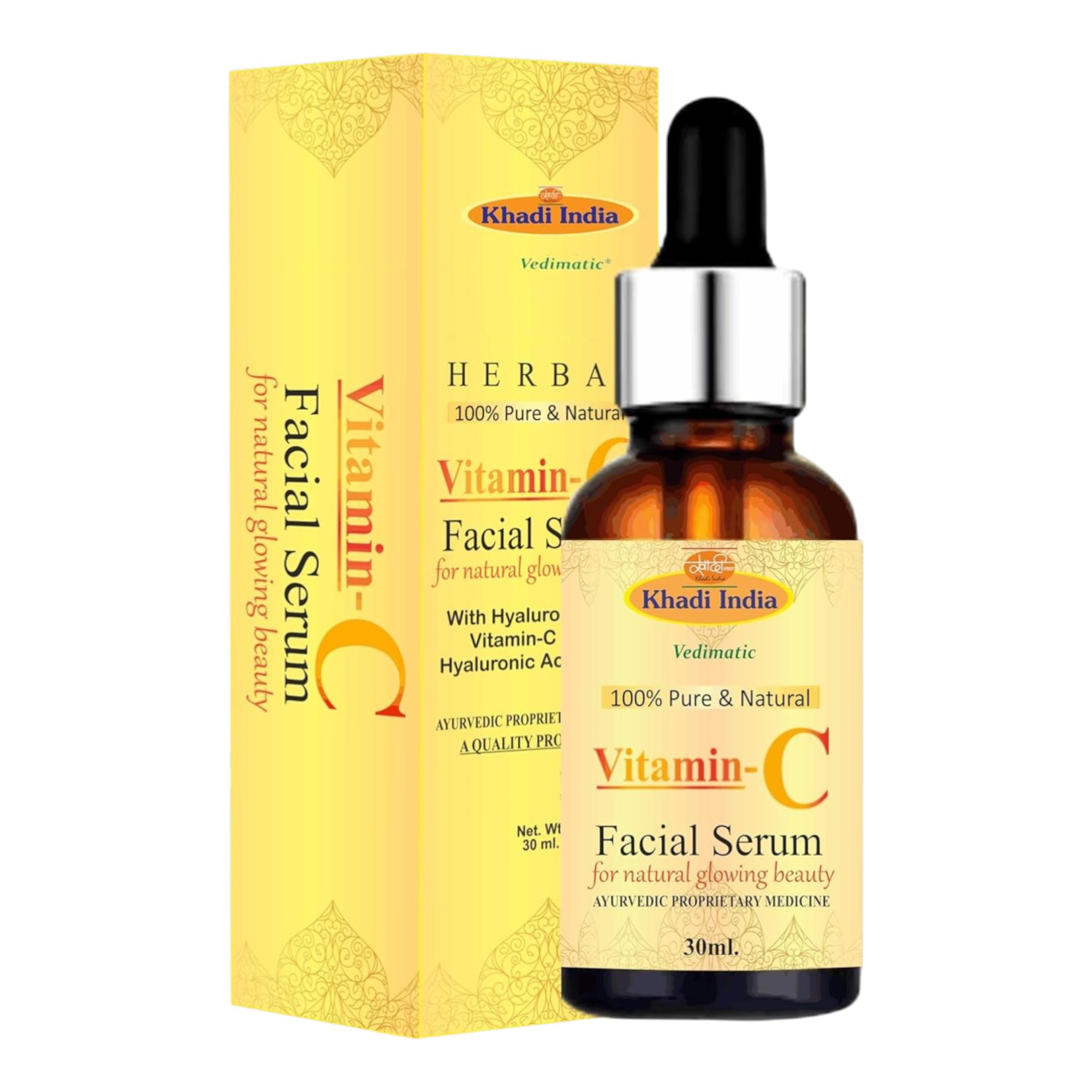

Khadi Natural Herbal Bright Complete Night Vitamin C Serum 30ml For Glowing Skin PM Routine
