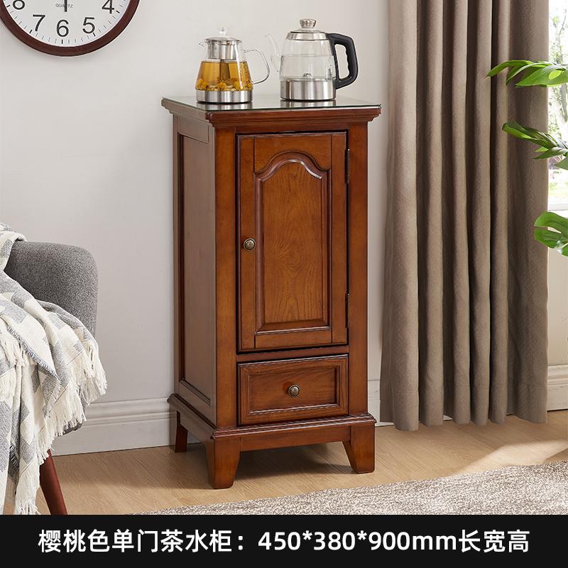 tea cabinet kettle integrated retro solid wood kitchen side cabinet