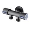 VEMUSE JDF-CW-330 Schwarzes Armatur-Set mit zwei Auslässen